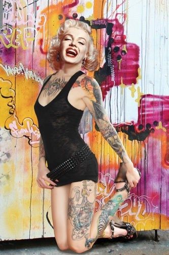 Marilyn: Tattoos (Graffiti Wall)