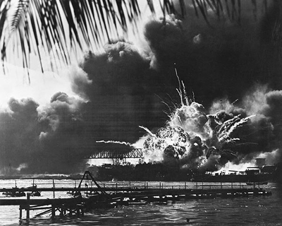 USS Shaw Explodes at Pearl Harbor, December 7, 1941